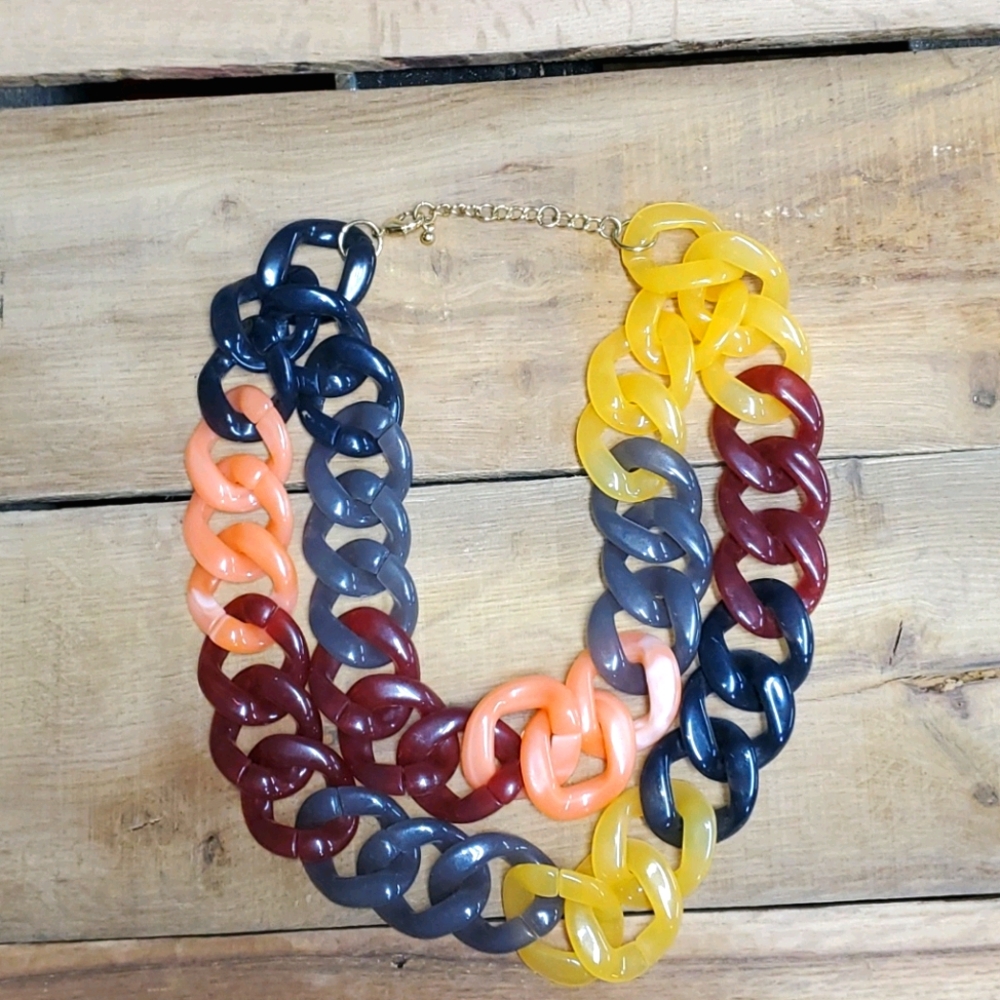 Anthropologie Resin Link Necklace